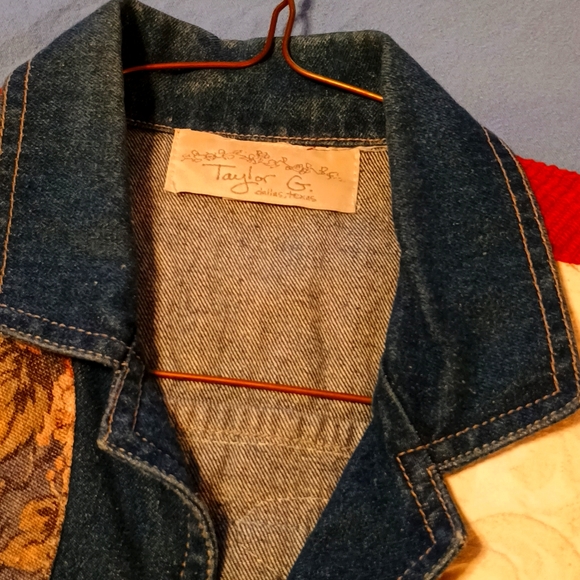 TAYLOR G WESTERN VEST Womens Jean vest new - Picture 3 of 6